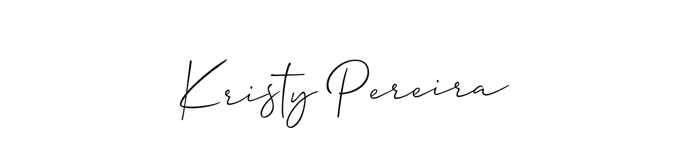 Use a signature maker to create a handwritten signature online. With this signature software, you can design (Allison_Script) your own signature for name Kristy Pereira. Kristy Pereira signature style 2 images and pictures png