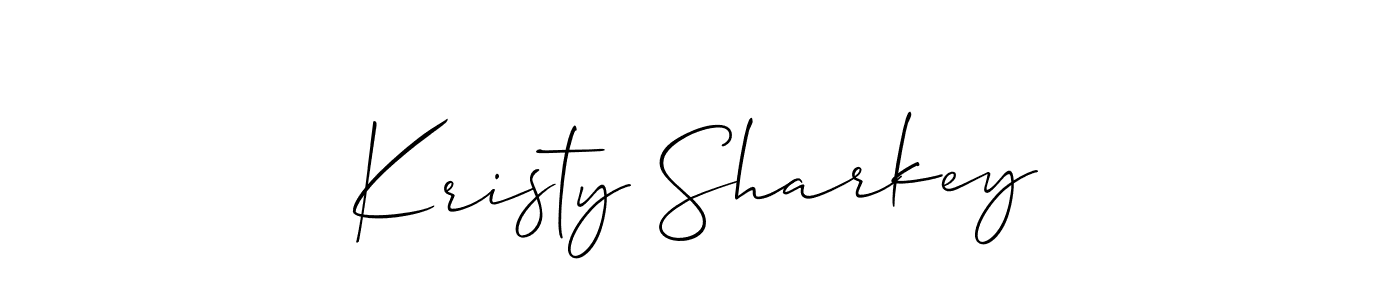 Design your own signature with our free online signature maker. With this signature software, you can create a handwritten (Allison_Script) signature for name Kristy Sharkey. Kristy Sharkey signature style 2 images and pictures png