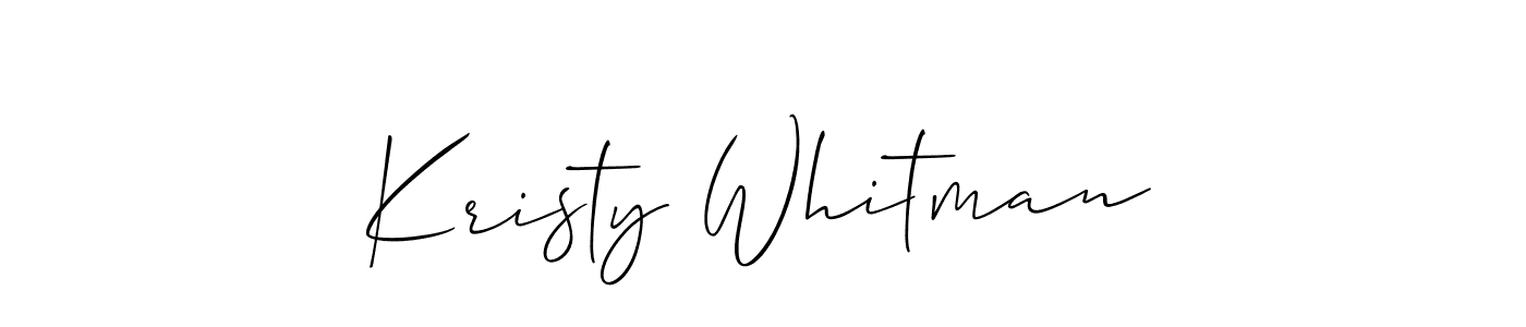 How to make Kristy Whitman signature? Allison_Script is a professional autograph style. Create handwritten signature for Kristy Whitman name. Kristy Whitman signature style 2 images and pictures png