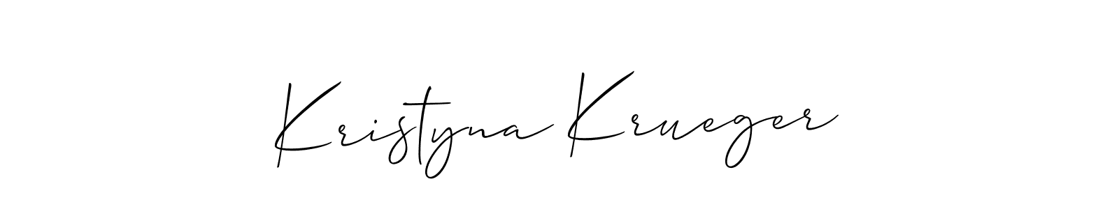 How to make Kristyna Krueger signature? Allison_Script is a professional autograph style. Create handwritten signature for Kristyna Krueger name. Kristyna Krueger signature style 2 images and pictures png