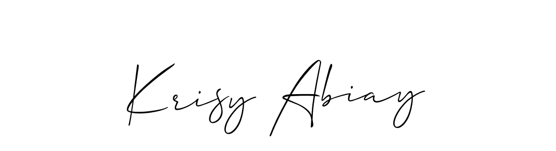 Similarly Allison_Script is the best handwritten signature design. Signature creator online .You can use it as an online autograph creator for name Krisy Abiay. Krisy Abiay signature style 2 images and pictures png