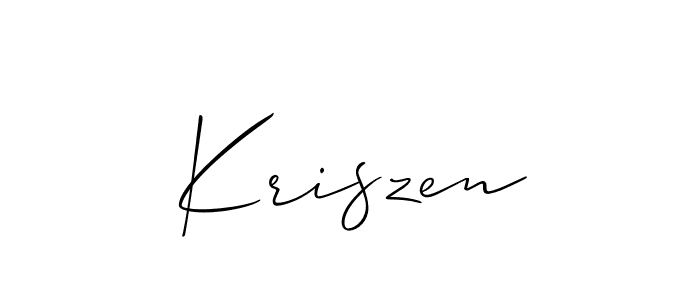 Best and Professional Signature Style for Kriszen. Allison_Script Best Signature Style Collection. Kriszen signature style 2 images and pictures png