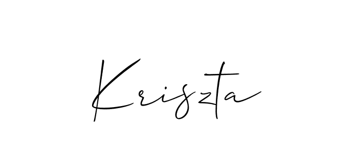 How to make Kriszta name signature. Use Allison_Script style for creating short signs online. This is the latest handwritten sign. Kriszta signature style 2 images and pictures png