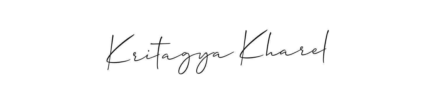 Design your own signature with our free online signature maker. With this signature software, you can create a handwritten (Allison_Script) signature for name Kritagya Kharel. Kritagya Kharel signature style 2 images and pictures png