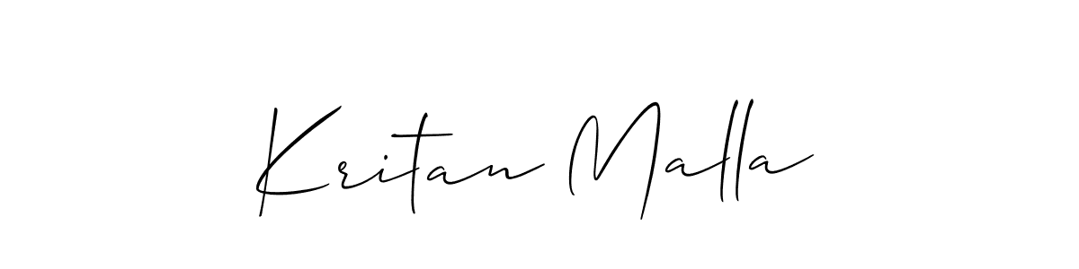 Design your own signature with our free online signature maker. With this signature software, you can create a handwritten (Allison_Script) signature for name Kritan Malla. Kritan Malla signature style 2 images and pictures png