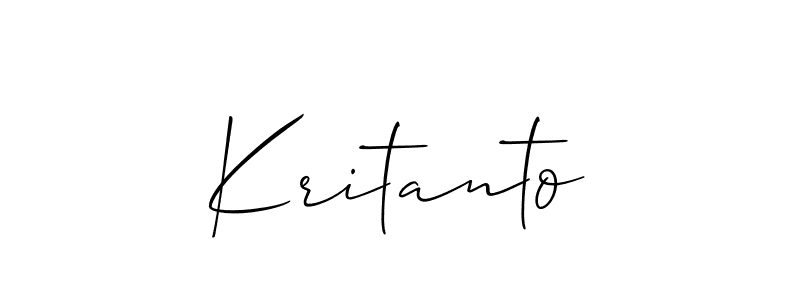 Also we have Kritanto name is the best signature style. Create professional handwritten signature collection using Allison_Script autograph style. Kritanto signature style 2 images and pictures png