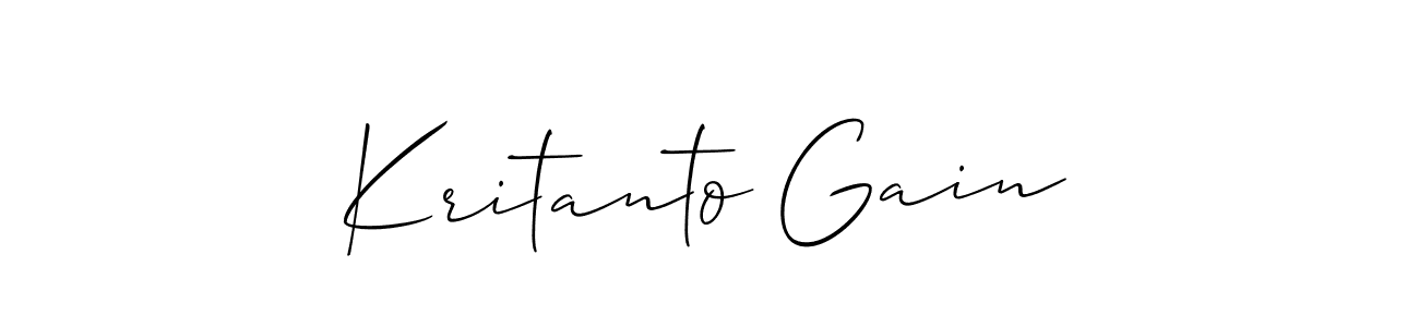 How to Draw Kritanto Gain signature style? Allison_Script is a latest design signature styles for name Kritanto Gain. Kritanto Gain signature style 2 images and pictures png