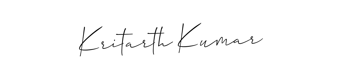 The best way (Allison_Script) to make a short signature is to pick only two or three words in your name. The name Kritarth Kumar include a total of six letters. For converting this name. Kritarth Kumar signature style 2 images and pictures png