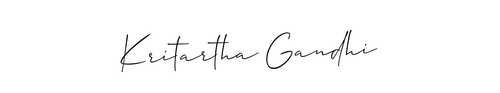 if you are searching for the best signature style for your name Kritartha Gandhi. so please give up your signature search. here we have designed multiple signature styles  using Allison_Script. Kritartha Gandhi signature style 2 images and pictures png