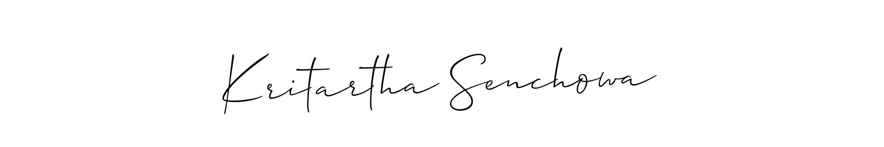 How to make Kritartha Senchowa signature? Allison_Script is a professional autograph style. Create handwritten signature for Kritartha Senchowa name. Kritartha Senchowa signature style 2 images and pictures png