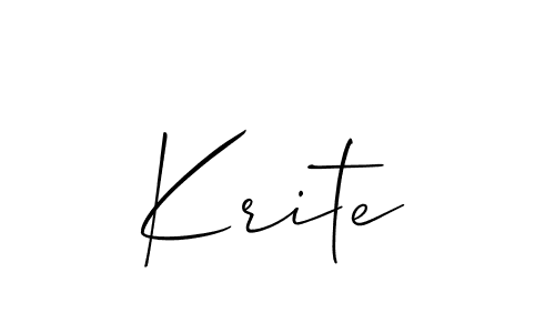 Use a signature maker to create a handwritten signature online. With this signature software, you can design (Allison_Script) your own signature for name Krite. Krite signature style 2 images and pictures png