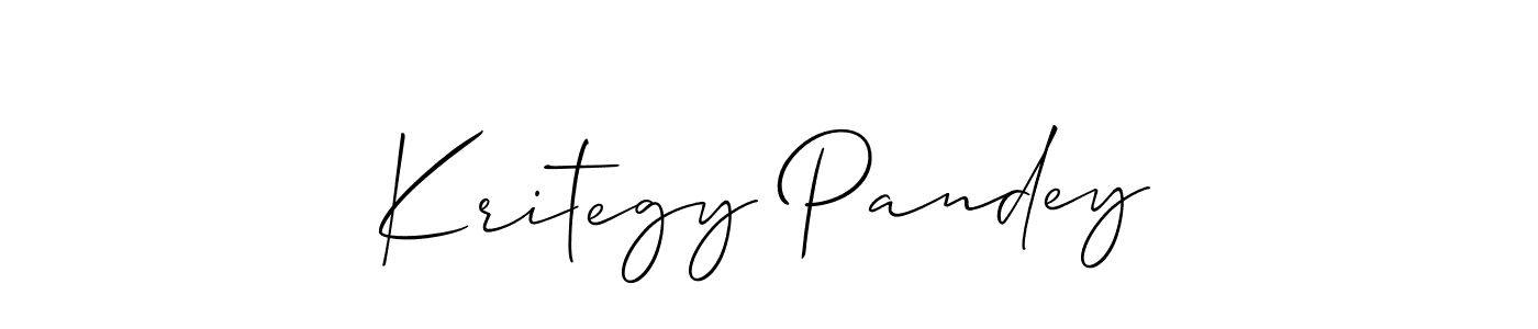 How to make Kritegy Pandey signature? Allison_Script is a professional autograph style. Create handwritten signature for Kritegy Pandey name. Kritegy Pandey signature style 2 images and pictures png