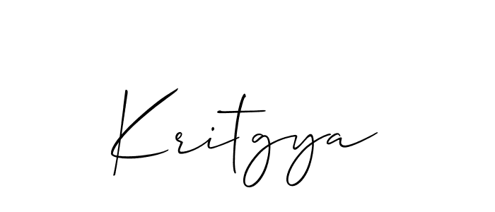 Design your own signature with our free online signature maker. With this signature software, you can create a handwritten (Allison_Script) signature for name Kritgya. Kritgya signature style 2 images and pictures png