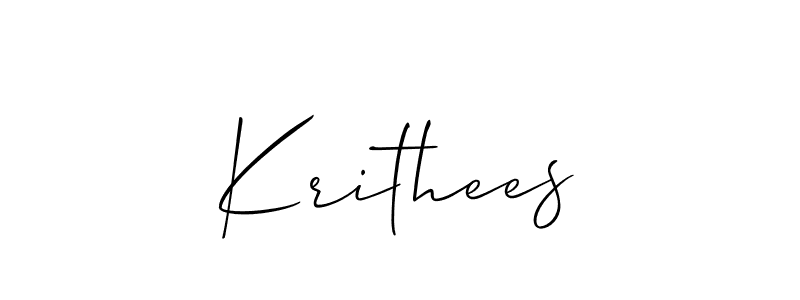 Design your own signature with our free online signature maker. With this signature software, you can create a handwritten (Allison_Script) signature for name Krithees. Krithees signature style 2 images and pictures png