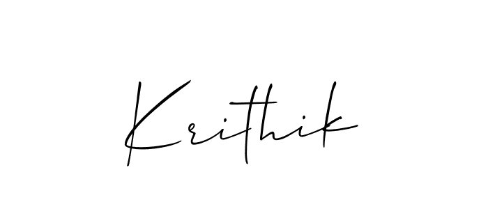 if you are searching for the best signature style for your name Krithik. so please give up your signature search. here we have designed multiple signature styles  using Allison_Script. Krithik signature style 2 images and pictures png