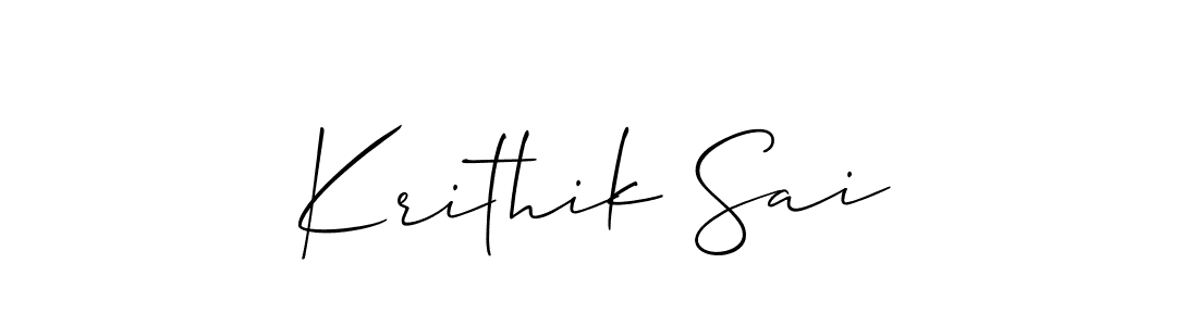 Create a beautiful signature design for name Krithik Sai. With this signature (Allison_Script) fonts, you can make a handwritten signature for free. Krithik Sai signature style 2 images and pictures png