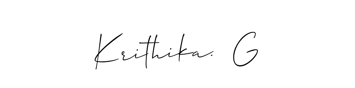 Make a short Krithika.  G signature style. Manage your documents anywhere anytime using Allison_Script. Create and add eSignatures, submit forms, share and send files easily. Krithika.  G signature style 2 images and pictures png