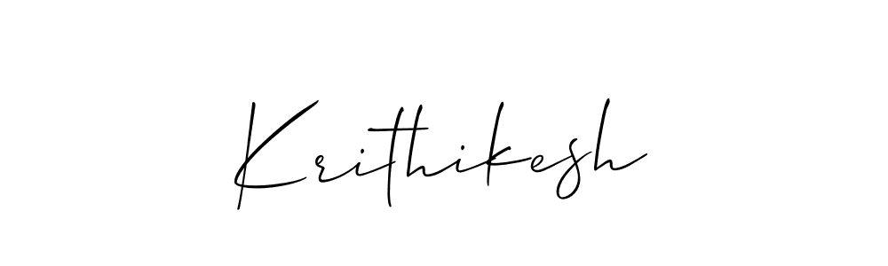 How to make Krithikesh name signature. Use Allison_Script style for creating short signs online. This is the latest handwritten sign. Krithikesh signature style 2 images and pictures png