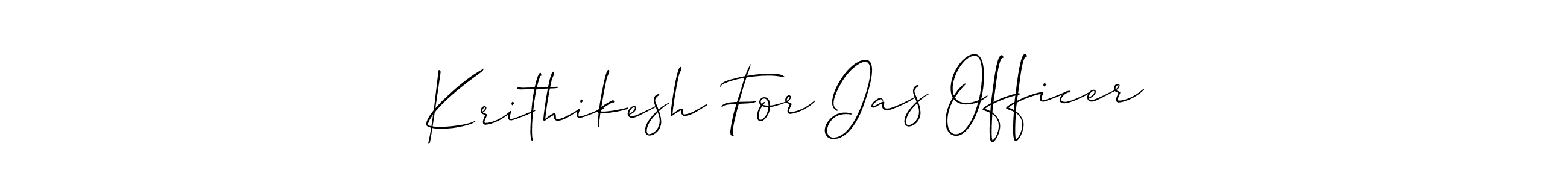 Design your own signature with our free online signature maker. With this signature software, you can create a handwritten (Allison_Script) signature for name Krithikesh For Ias Officer. Krithikesh For Ias Officer signature style 2 images and pictures png