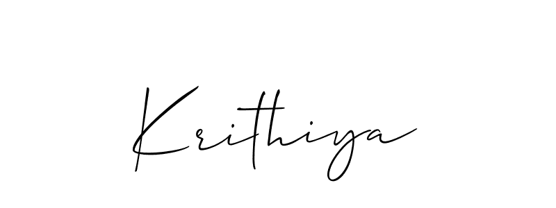 How to make Krithiya signature? Allison_Script is a professional autograph style. Create handwritten signature for Krithiya name. Krithiya signature style 2 images and pictures png