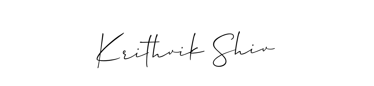 Krithvik Shiv stylish signature style. Best Handwritten Sign (Allison_Script) for my name. Handwritten Signature Collection Ideas for my name Krithvik Shiv. Krithvik Shiv signature style 2 images and pictures png