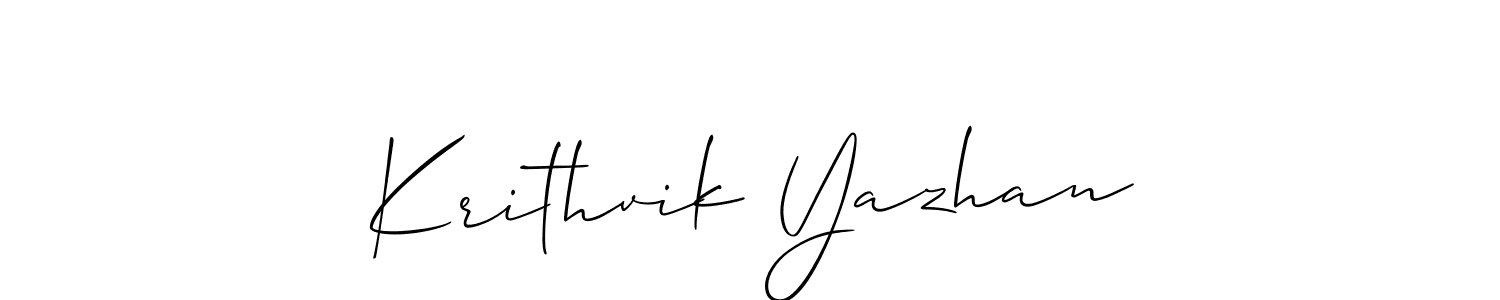 Best and Professional Signature Style for Krithvik Yazhan. Allison_Script Best Signature Style Collection. Krithvik Yazhan signature style 2 images and pictures png