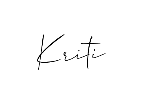 Allison_Script is a professional signature style that is perfect for those who want to add a touch of class to their signature. It is also a great choice for those who want to make their signature more unique. Get Kriti name to fancy signature for free. Kriti signature style 2 images and pictures png