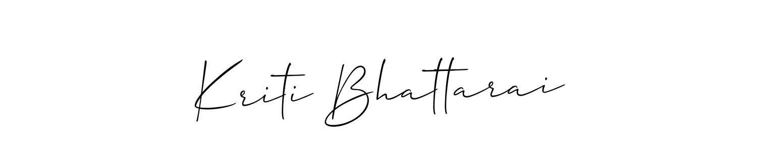 Similarly Allison_Script is the best handwritten signature design. Signature creator online .You can use it as an online autograph creator for name Kriti Bhattarai. Kriti Bhattarai signature style 2 images and pictures png