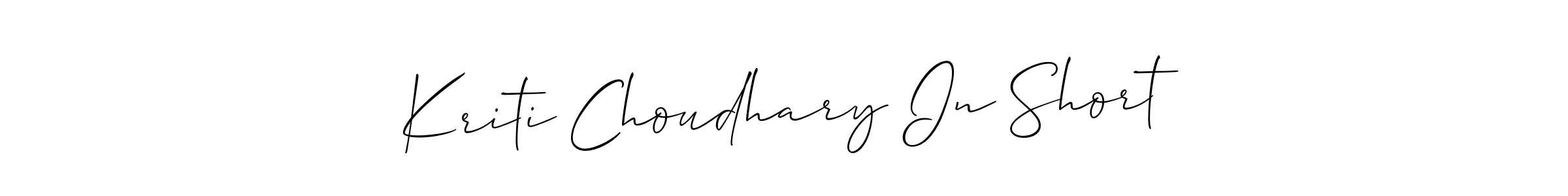 Make a beautiful signature design for name Kriti Choudhary In Short. Use this online signature maker to create a handwritten signature for free. Kriti Choudhary In Short signature style 2 images and pictures png