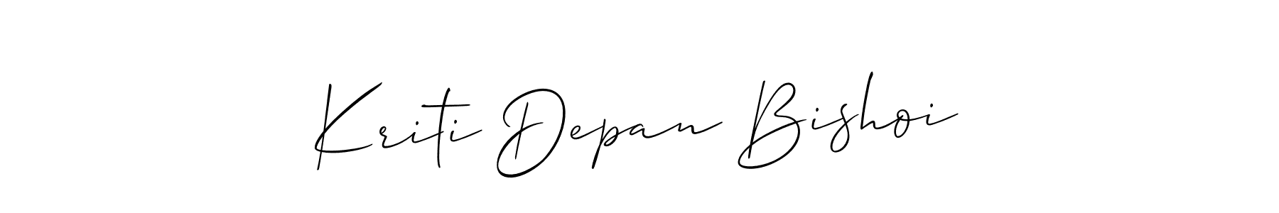 How to Draw Kriti Depan Bishoi signature style? Allison_Script is a latest design signature styles for name Kriti Depan Bishoi. Kriti Depan Bishoi signature style 2 images and pictures png