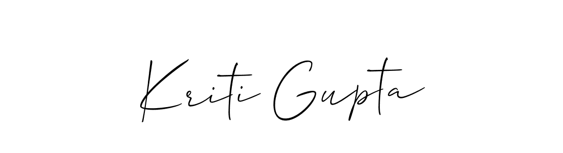 How to make Kriti Gupta name signature. Use Allison_Script style for creating short signs online. This is the latest handwritten sign. Kriti Gupta signature style 2 images and pictures png
