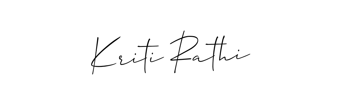 How to Draw Kriti Rathi signature style? Allison_Script is a latest design signature styles for name Kriti Rathi. Kriti Rathi signature style 2 images and pictures png