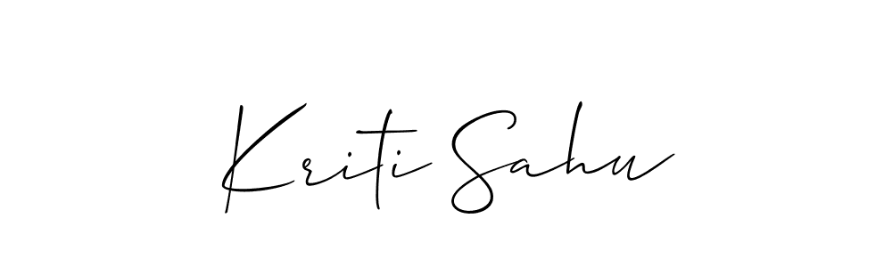 Also we have Kriti Sahu name is the best signature style. Create professional handwritten signature collection using Allison_Script autograph style. Kriti Sahu signature style 2 images and pictures png