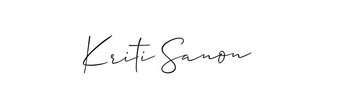 Similarly Allison_Script is the best handwritten signature design. Signature creator online .You can use it as an online autograph creator for name Kriti Sanon. Kriti Sanon signature style 2 images and pictures png