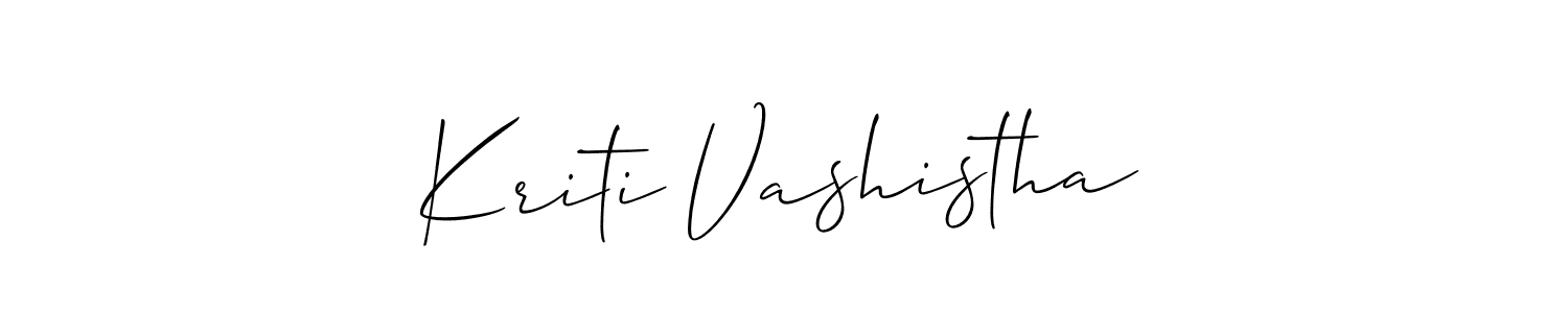 How to Draw Kriti Vashistha signature style? Allison_Script is a latest design signature styles for name Kriti Vashistha. Kriti Vashistha signature style 2 images and pictures png