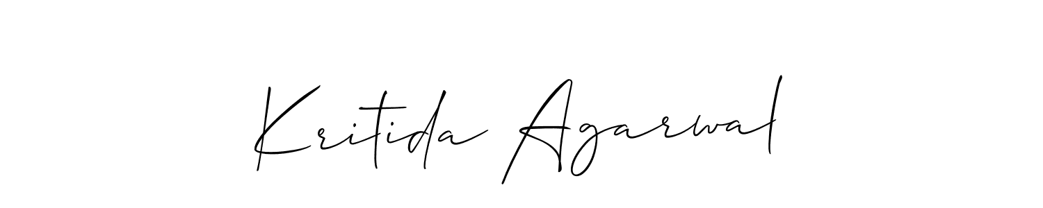 How to make Kritida Agarwal signature? Allison_Script is a professional autograph style. Create handwritten signature for Kritida Agarwal name. Kritida Agarwal signature style 2 images and pictures png
