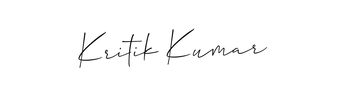 How to make Kritik Kumar signature? Allison_Script is a professional autograph style. Create handwritten signature for Kritik Kumar name. Kritik Kumar signature style 2 images and pictures png