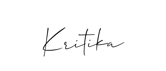 Allison_Script is a professional signature style that is perfect for those who want to add a touch of class to their signature. It is also a great choice for those who want to make their signature more unique. Get Kritika name to fancy signature for free. Kritika signature style 2 images and pictures png
