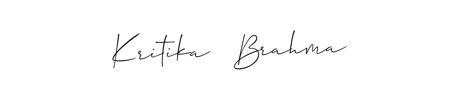 Create a beautiful signature design for name Kritika   Brahma. With this signature (Allison_Script) fonts, you can make a handwritten signature for free. Kritika   Brahma signature style 2 images and pictures png
