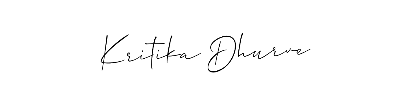 The best way (Allison_Script) to make a short signature is to pick only two or three words in your name. The name Kritika Dhurve include a total of six letters. For converting this name. Kritika Dhurve signature style 2 images and pictures png