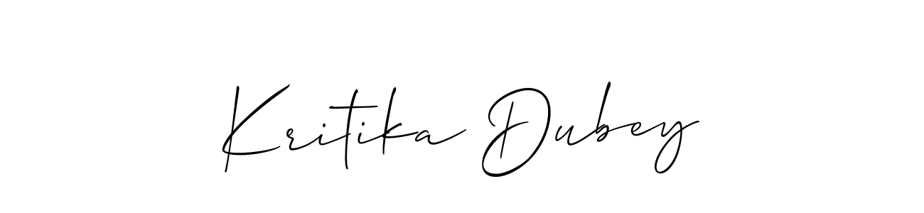 How to make Kritika Dubey signature? Allison_Script is a professional autograph style. Create handwritten signature for Kritika Dubey name. Kritika Dubey signature style 2 images and pictures png