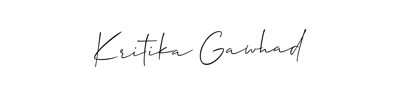 How to Draw Kritika Gawhad signature style? Allison_Script is a latest design signature styles for name Kritika Gawhad. Kritika Gawhad signature style 2 images and pictures png