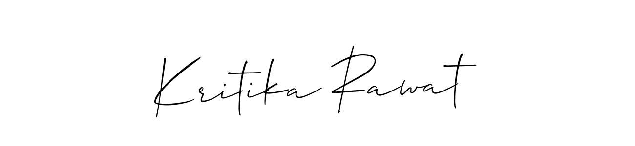 Use a signature maker to create a handwritten signature online. With this signature software, you can design (Allison_Script) your own signature for name Kritika Rawat. Kritika Rawat signature style 2 images and pictures png