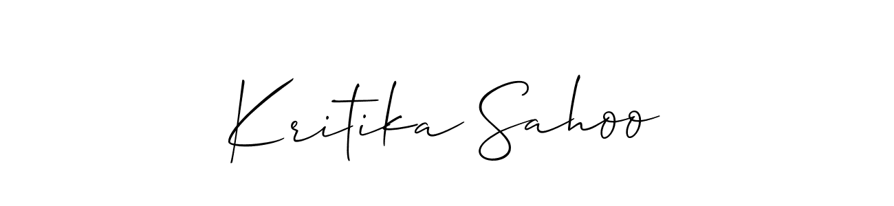 Make a short Kritika Sahoo signature style. Manage your documents anywhere anytime using Allison_Script. Create and add eSignatures, submit forms, share and send files easily. Kritika Sahoo signature style 2 images and pictures png