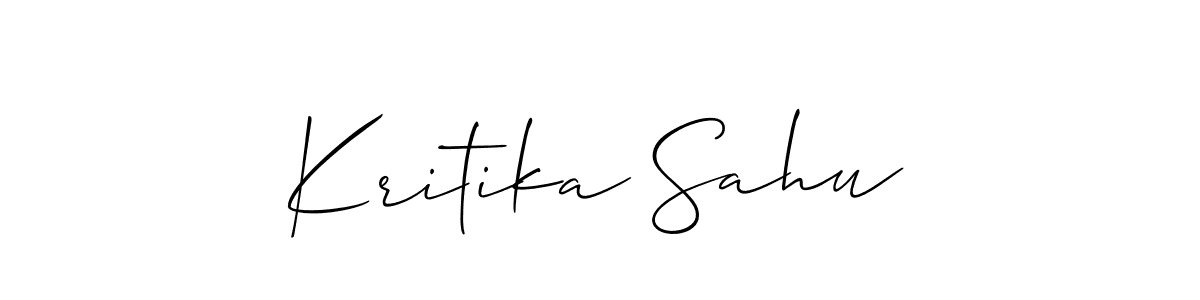 Similarly Allison_Script is the best handwritten signature design. Signature creator online .You can use it as an online autograph creator for name Kritika Sahu. Kritika Sahu signature style 2 images and pictures png