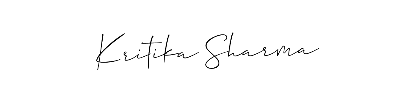 Similarly Allison_Script is the best handwritten signature design. Signature creator online .You can use it as an online autograph creator for name Kritika Sharma. Kritika Sharma signature style 2 images and pictures png