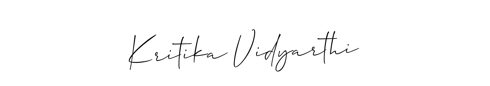 It looks lik you need a new signature style for name Kritika Vidyarthi. Design unique handwritten (Allison_Script) signature with our free signature maker in just a few clicks. Kritika Vidyarthi signature style 2 images and pictures png