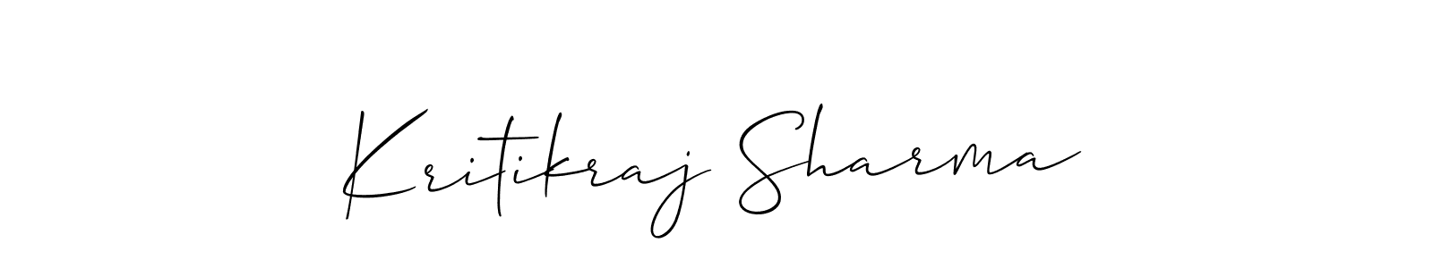 You can use this online signature creator to create a handwritten signature for the name Kritikraj Sharma. This is the best online autograph maker. Kritikraj Sharma signature style 2 images and pictures png