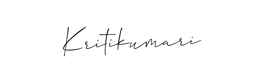 Also we have Kritikumari name is the best signature style. Create professional handwritten signature collection using Allison_Script autograph style. Kritikumari signature style 2 images and pictures png