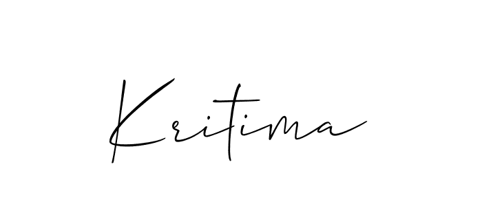 Also we have Kritima name is the best signature style. Create professional handwritten signature collection using Allison_Script autograph style. Kritima signature style 2 images and pictures png